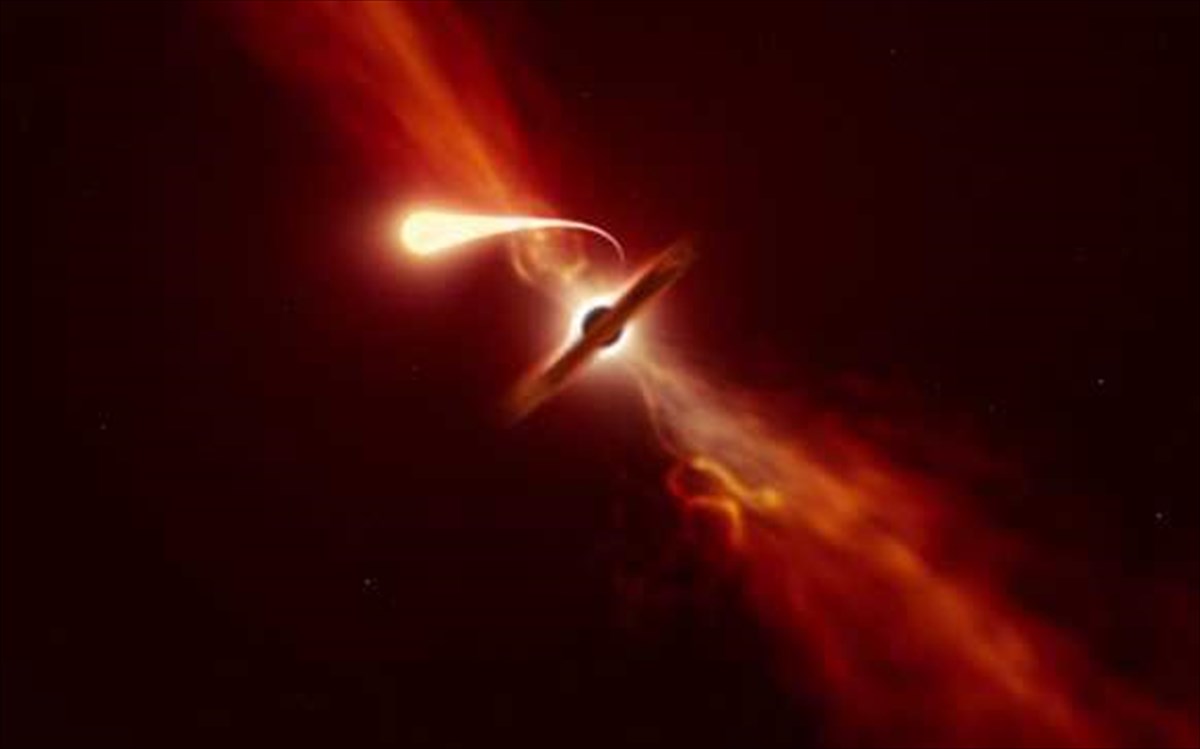 Οι τελευταίες στιγμές ενός άστρου που καταστρέφεται από μια μαύρη τρύπα 